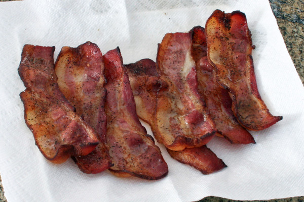 bacon strips baked or fried